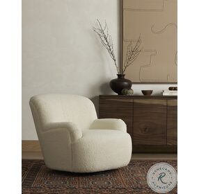 Kadon Sheepskin Natural Swivel Chair