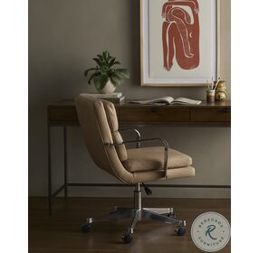 Jude Palermo Nude Leather Desk Chair