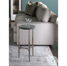 Signature Designs Gray Marble And fossil stone Tybalt Spot Table