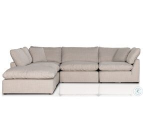Stevie Gibson Wheat 4 Piece Sectional with Ottoman