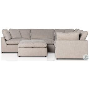 Stevie Gibson Wheat 5 Piece Sectional with Ottoman