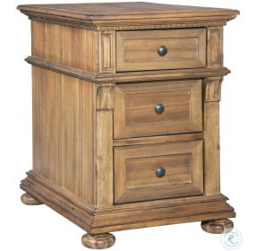 Wellington Hall Brown Chairside Chest