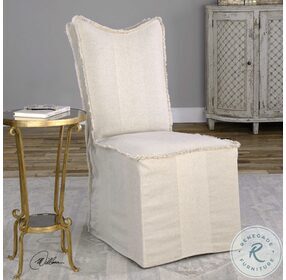 Lenore Neutral Linen Dining Chair Set of 2