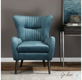 Dax Teal Blue Accent Chair
