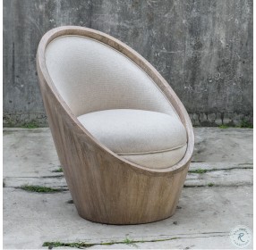 Noemi Warm Oatmeal Accent Chair