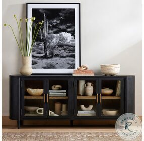 Tolle Drifted Matte Black 82" Sideboard