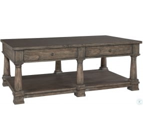 Lincoln Park Gray Rectangular Drawer Coffee Table
