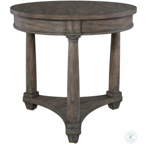Lincoln Park Gray Round Lamp Table