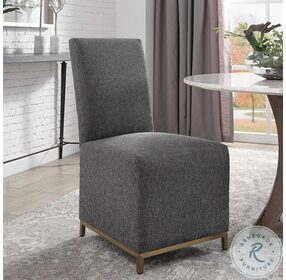Gerard Soft Charcoal Gray Dining Chair Set of 2