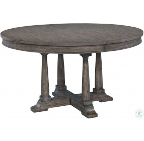 Lincoln Park Gray Extendable Round Dining Room Set
