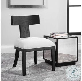 Idris White And Charcoal Dining Chair