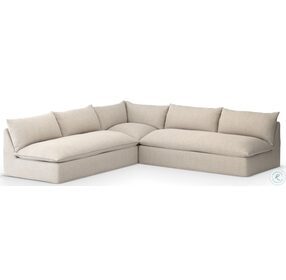 Grant Faye Sand Outdoor 3 Piece Sectional