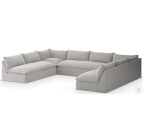 Grant Faye Ash Outdoor 5 Piece Sectional