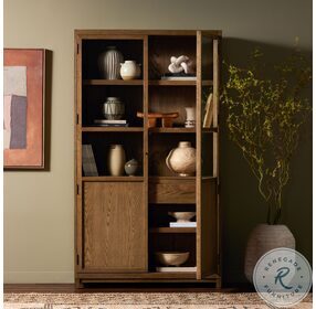 Irondale Drifted Oak Solid Cabinet