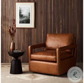 Olson Sonoma Butterscotch Leather Swivel Chair