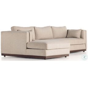 Lawrence Nova Taupe 2 Piece LAF Sectional