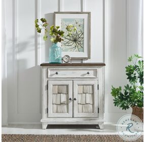 River Place Riverstone White And Tobacco Accent Cabinet