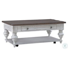 River Place Riverstone White And Tobacco Occasional Table Set