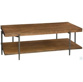 Bedford Park Brown and Gray Iron Strapping Rectangular Coffee Table