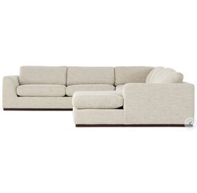 Colt Merino Cotton 4 Piece Sectional with RAF Chaise