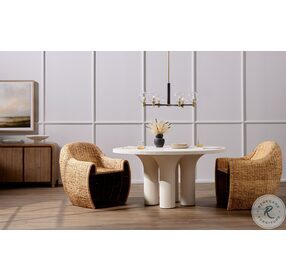 Parra Plaster Molded Round Dining Table