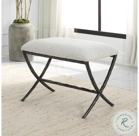 Brisby Ivory And Warm Gray Small Bench