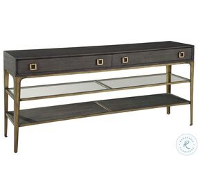 Edgewater Brown And Antique Brass Sofa Table