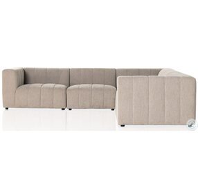 Langham Napa Sandstone Channeled 5 Piece Sectional