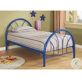 Marjorie Blue Twin Metal Bed