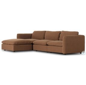 Ingel Antwerp Cafe 3 Piece Sectional with Ottoman
