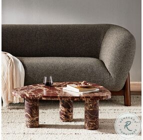 Zion Merlot Marble Small Coffee Table