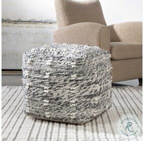 Narol Neutral Charcoal And Black Pouf