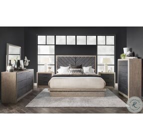 Halifax Flax And Java California King Upholstered Panel Bed