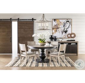 Halifax Flax And Java Extendable Round Dining Table