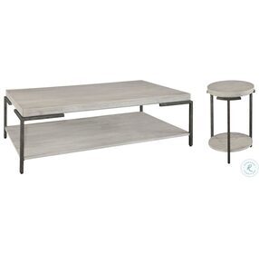 Sierra Heights Natural And Iron Black Rectangle Coffee Table