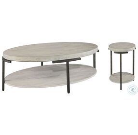 Sierra Heights Natural And Iron Black Oval Coffee Table