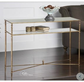Henzler Gold Leaf Console Table