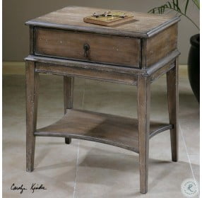 Hanford Weathered Pine Accent Table