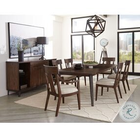 Monterey Point Deep Brown And Forged Metal Splayed Leg Rectangle Extendable Dining Table