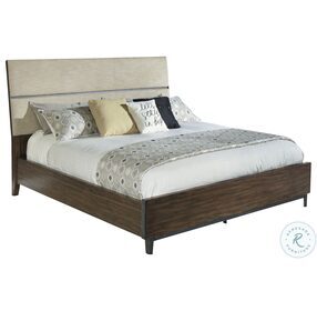 Monterey Point Deep Brown And Beige Upholstered Panel Bedroom Set