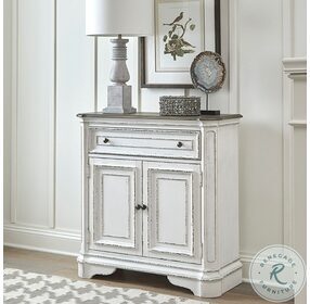 Magnolia Manor Antique White And Weathered Bark Accent Cabinet