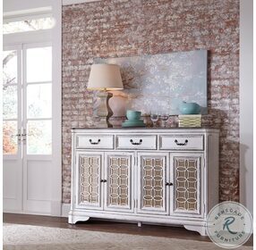 Magnolia Manor Antique White And Weathered Bark Hall Buffet