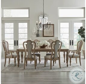 Magnolia Manor Weathered Bisque Rectangular Extendable Dining Table