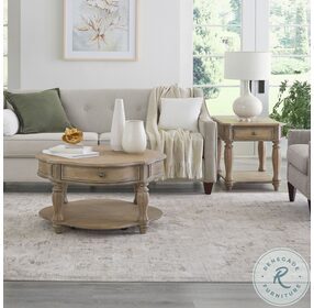 Magnolia Manor Weathered Bisque End Table
