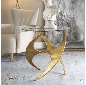Graciano Antique Gold Accent Table
