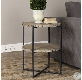 Kamau Black and Brown Accent Table