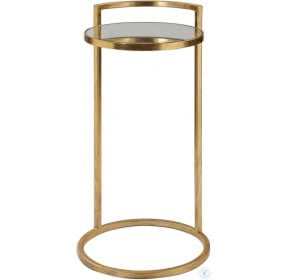 Cailin Bright Gold Leaf Accent Table