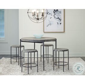Bedford Park Gray And Forged Iron Pub Table