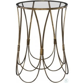 Kalindra Antique Gold Accent Table