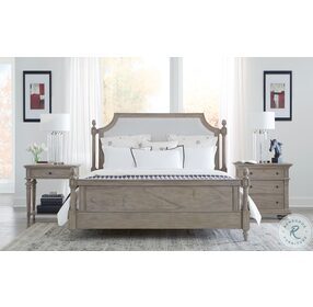 Wellington Estates Driftwood Queen Upholstered Panel Bed
